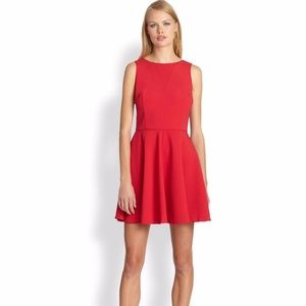 Red Nicole Miller Fit & Flare Dress